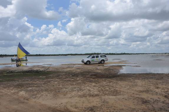 Fiona na Lagoa Azul, em Jericoacoara - CE